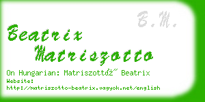 beatrix matriszotto business card